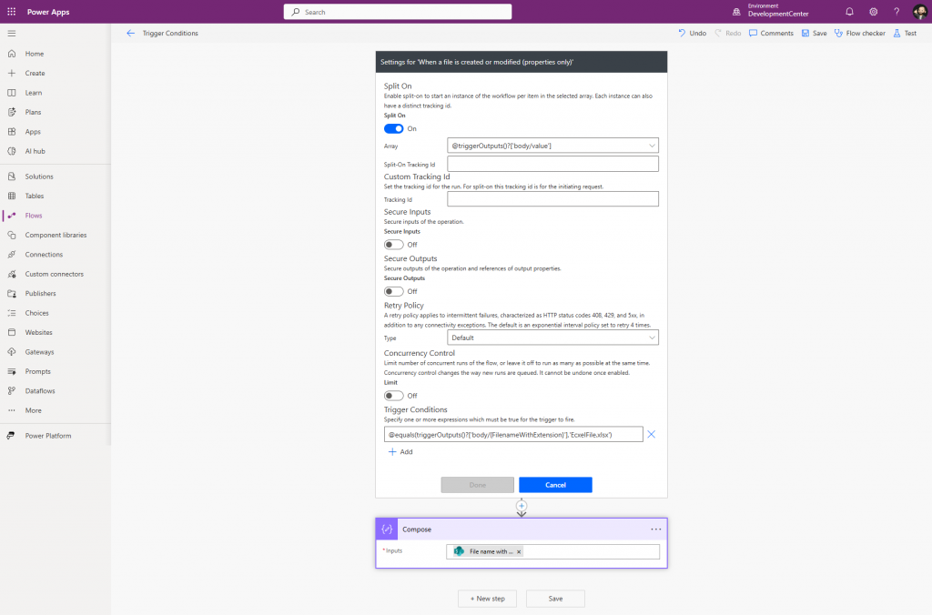 TriggerConditionsSettings